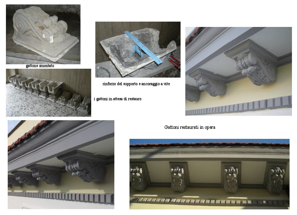 Il restauro degli elementi decorativi