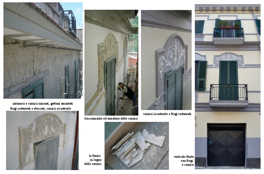 il restauro degli antichi elementi decorativi