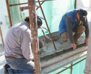 preparazione del paletto di malta