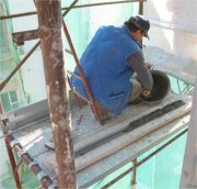 preparazione del paletto di malta